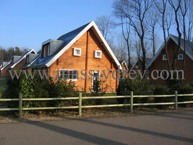 wooden log fence